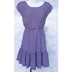 Navy Pink Hearts Mini Dress Women's Size Small